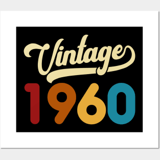 1960 Vintage Gift 60th Birthday Retro Style Posters and Art